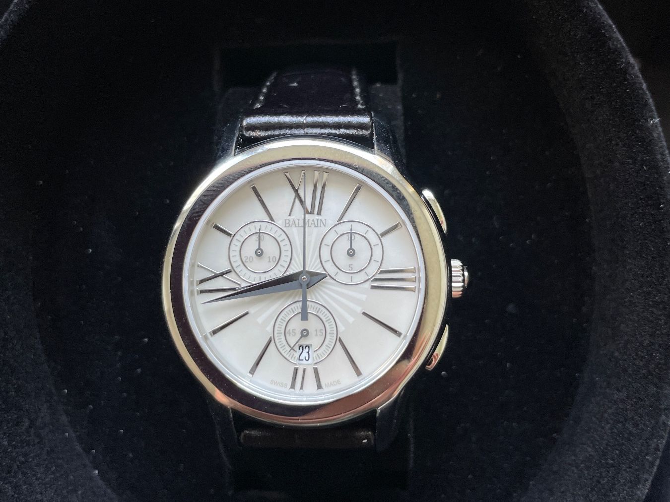 Balmain Orologi: Balmain Uhr mit Lederarmband Fabrikneu – Nuovo e nell'imballaggio originale da Winterthur venduto da seamaster1 3