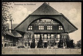 AK Hindelbank, Bauernhaus mit Wandgemälde