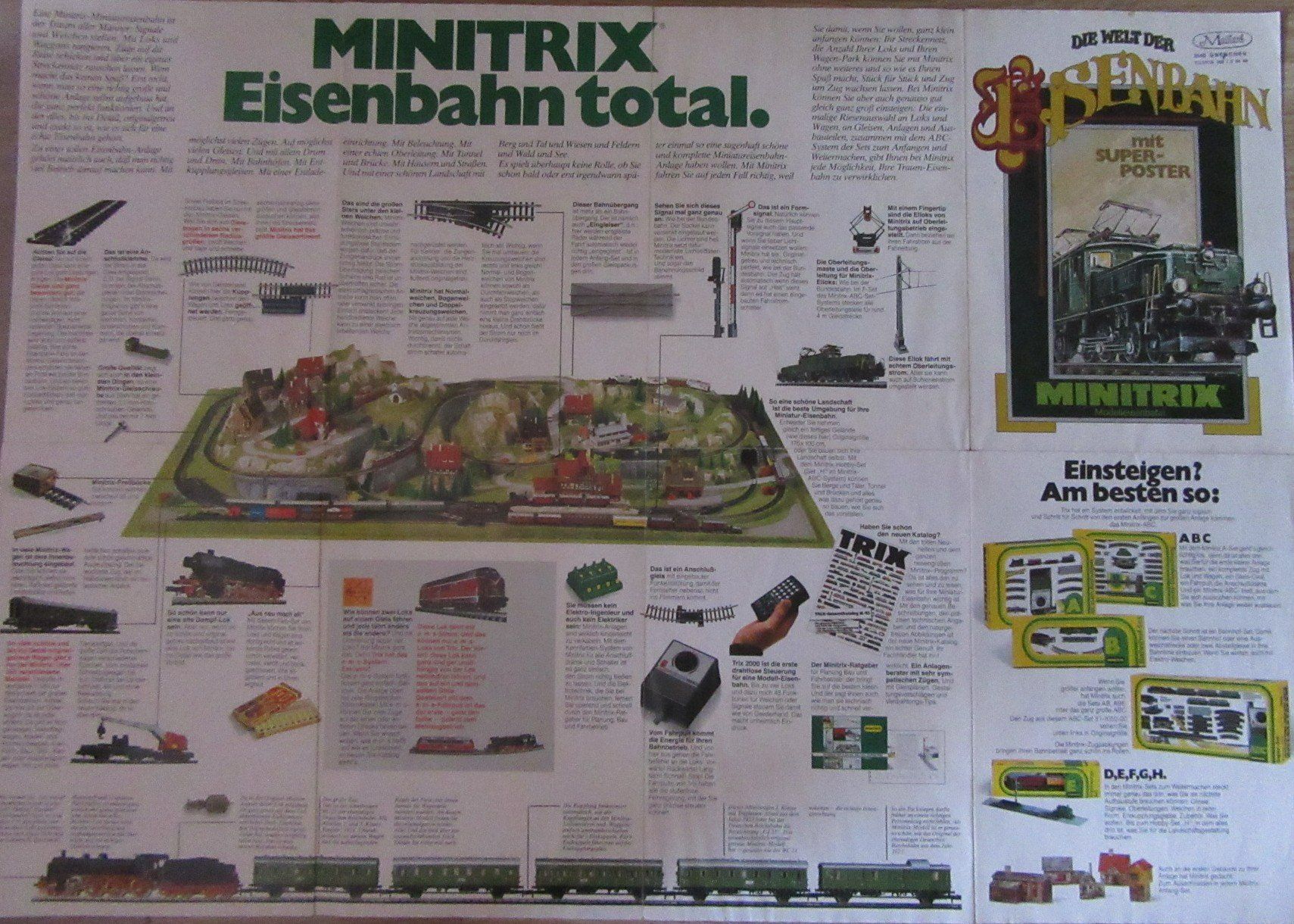 Trix Modelleisenbahnen: Minitrix Eisenbahn Plakat 1982 – Gebraucht aus Rüdtligen von Carfield04 1