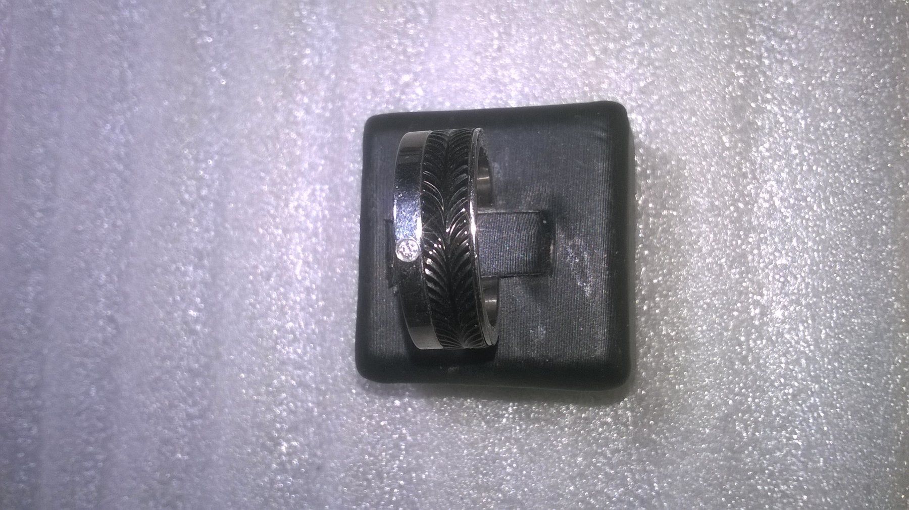 Ringe: RING EDELSTHAL SILBER FARBE MIT SCHWARZ GEMACHT – Neu (gemäss Beschreibung) aus Basel von bijoutrie_4 1