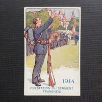 AK Militär FAHNENEID Soldat