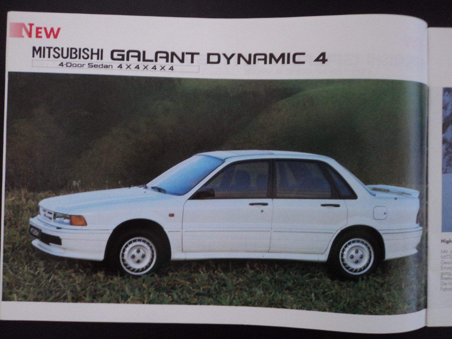 Mitsubishi Documenti: Prospekt Mitsubishi Programm 1989 HSR Galant Dynamic 4 Colt – Usato da Schwarzenburg venduto da modelCARama 2