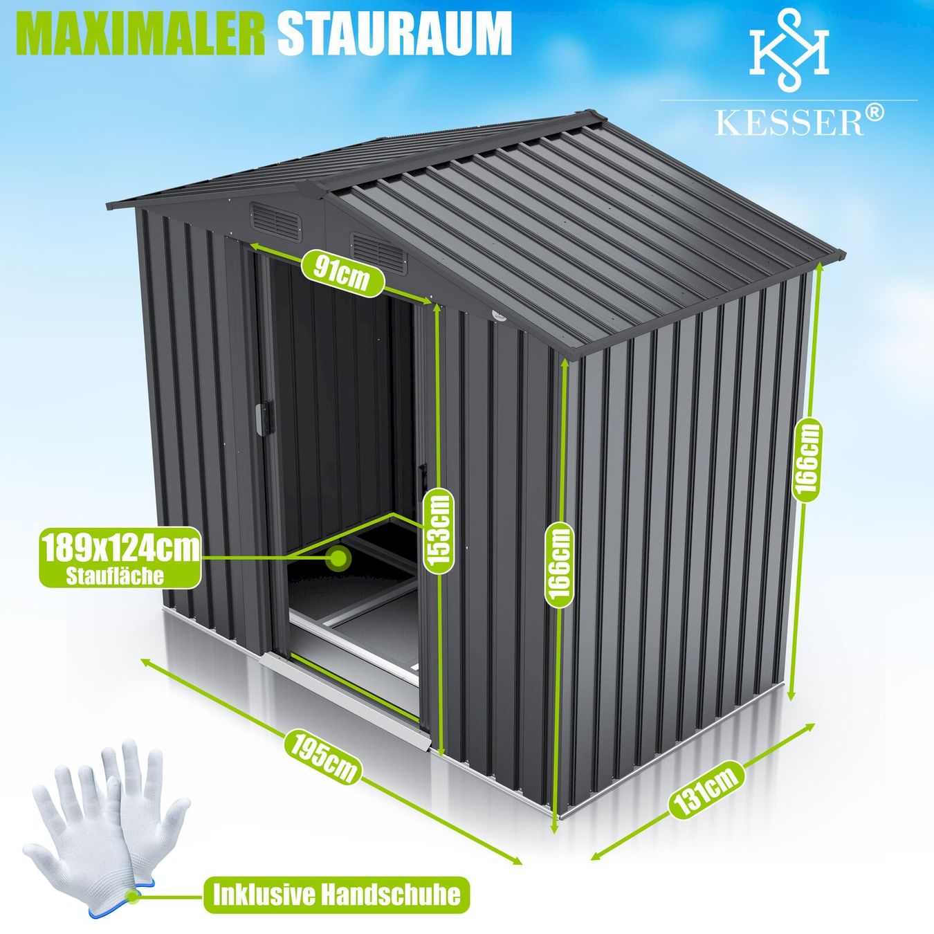 Cabanes de jardin & serres: KESSER XL Gerätehaus anthrazit – Neuf avec emballage d'origine à Bottighofen par zaap 1