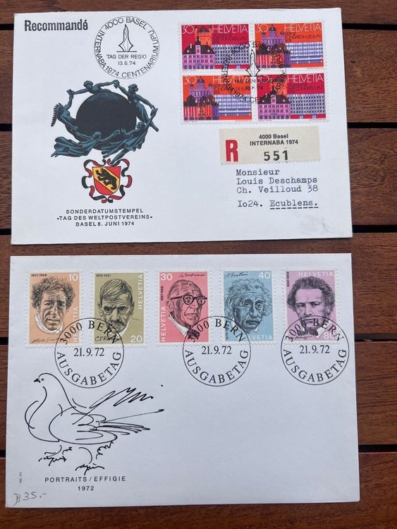 Lot De 8 Enveloppes FDC France 1972 - Sérigraphie Thiaude - Oblitérations 1er Jour