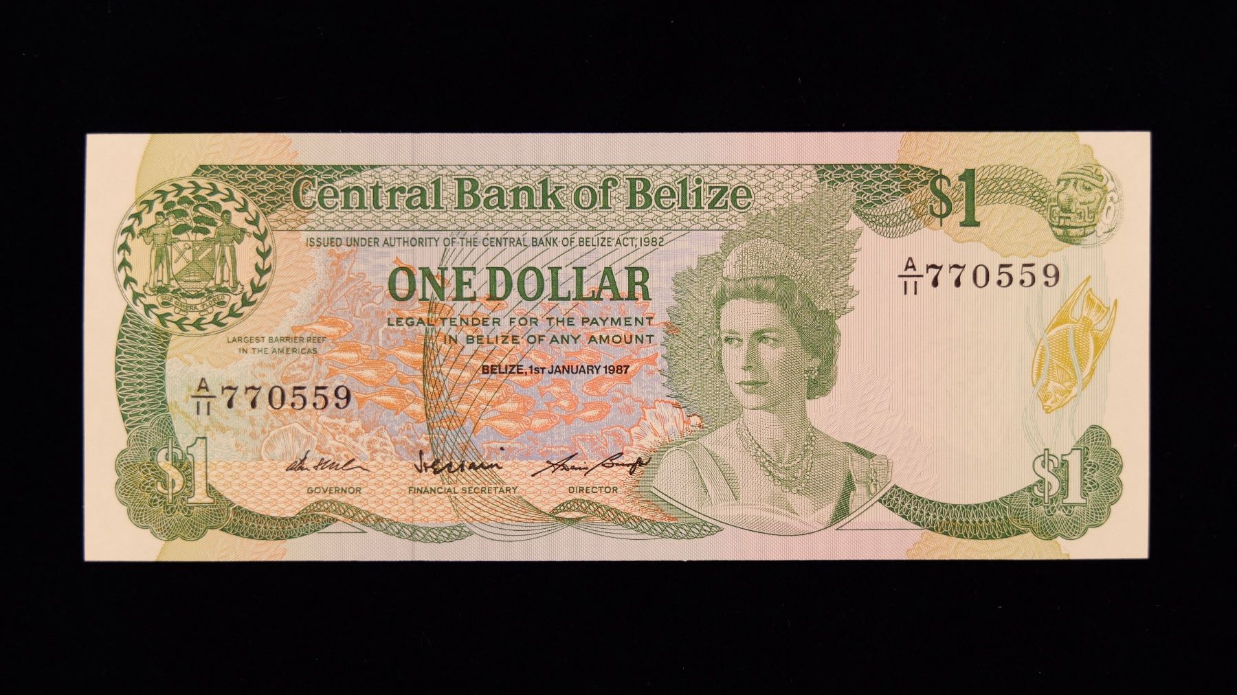 Banconote: 1 Dollar - Belize - Queen Elizabeth II – Usato da Morcote venduto da AmbiveriLeo