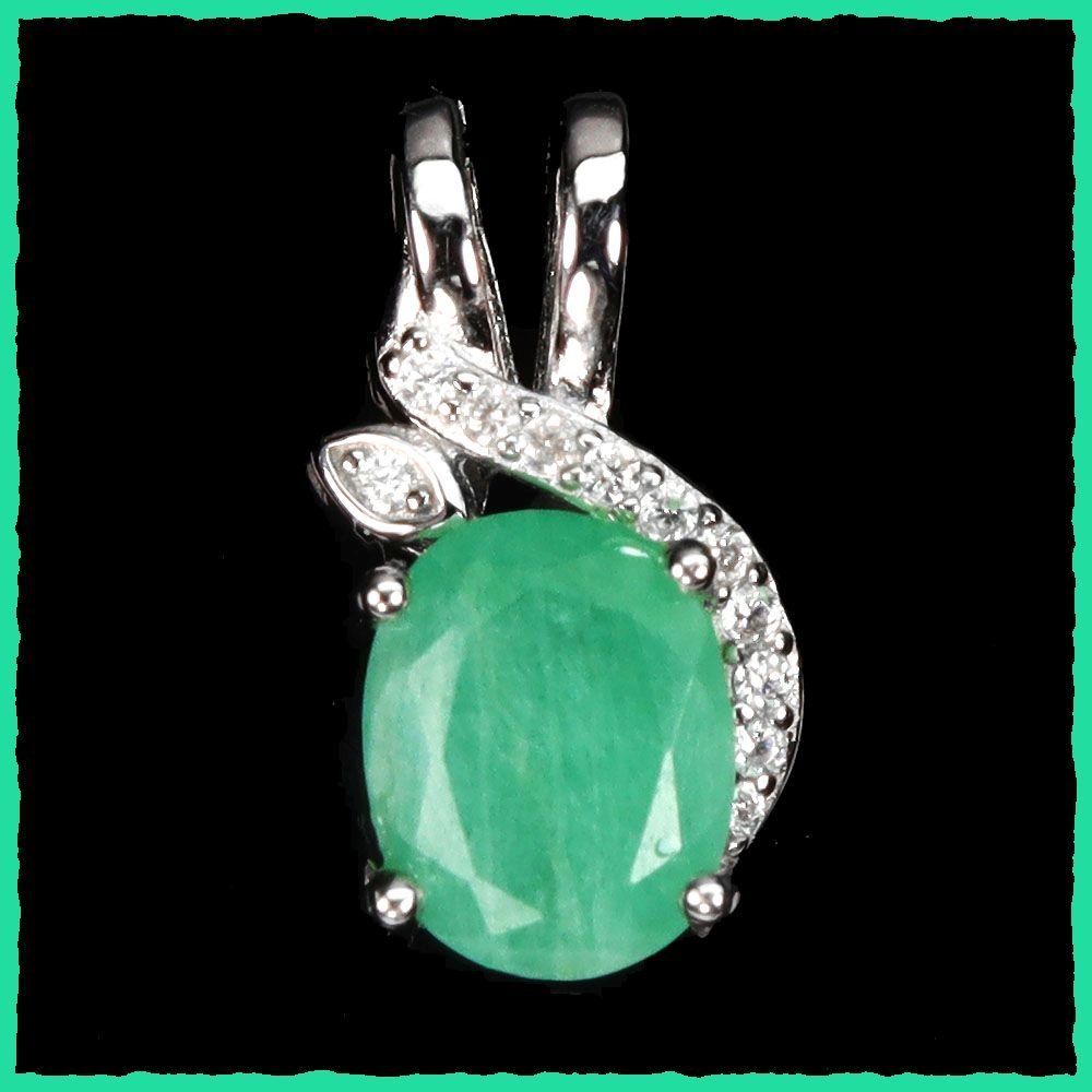 Ciondoli: EMERALD, Smaragd 925 Silber Anhänger – Nuovo e nell'imballaggio originale da Oberglatt ZH venduto da Goldfee1 1