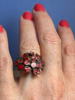 Fingerring ROTE KRAFTBLUME (54+)
