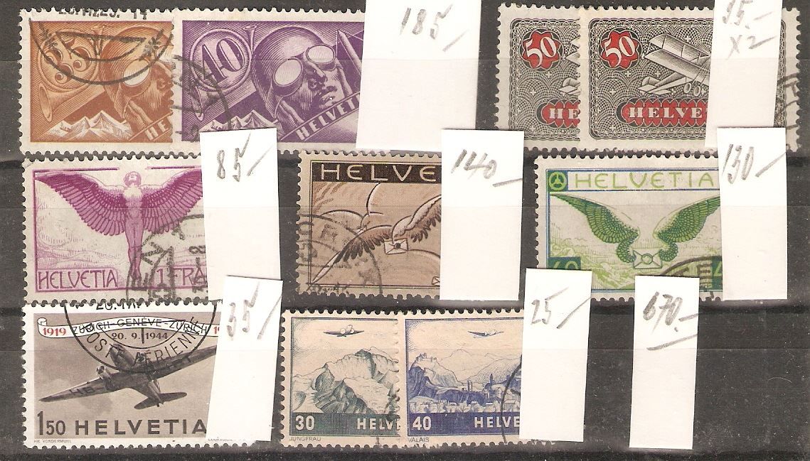 Tutti i francobolli: F6+7+2X9+12+13+14+F40+43-4 feinst gest. – Usato da Lausanne venduto da Whorvath