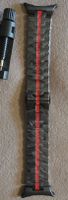 Uhrenarmband Metall schwarz rot zu samsung watch ultra 