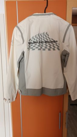 McLaren Mercedes Jacke weiss grau gebraucht guter Zustand