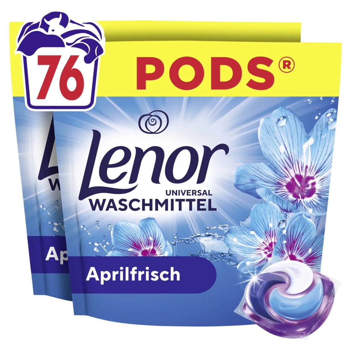 Prodotti di pulizia: Lessive Lenor Aprilfrisch 2x38 pods – Nuovo e nell'imballaggio originale da Montreux venduto da Ausoni 2