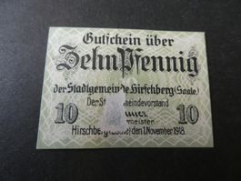 Dt. Reich, Hirschberg, Notgeldschein