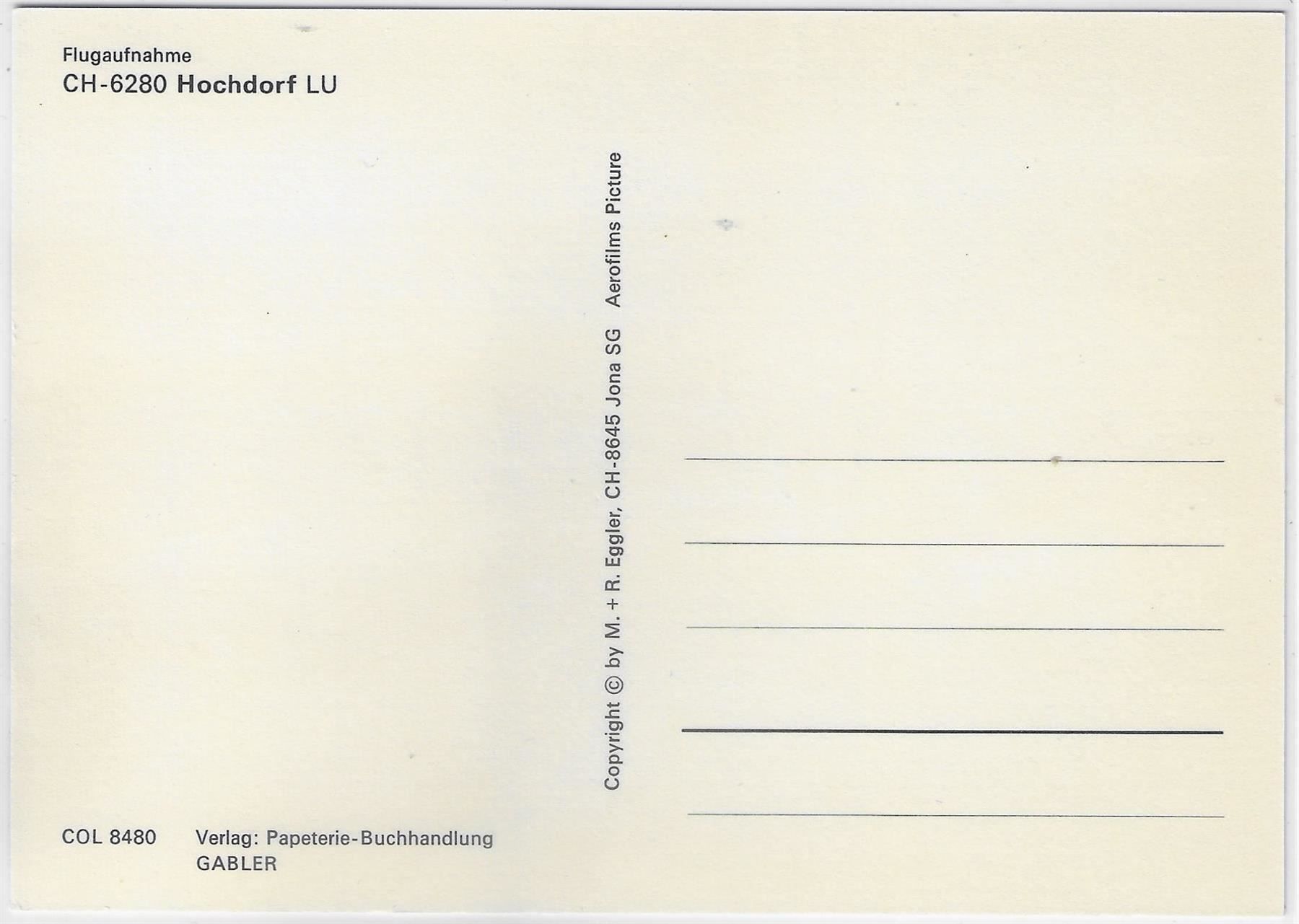 Cartoline postali: Flugaufnahme Hochdorf LU – Antico da Ettingen venduto da Kartenplanet 1