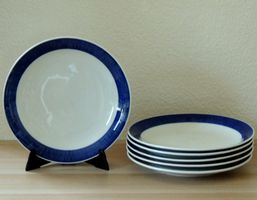 6 assiettes plates Koka, Rörstrand, Suède, années 1950-1960