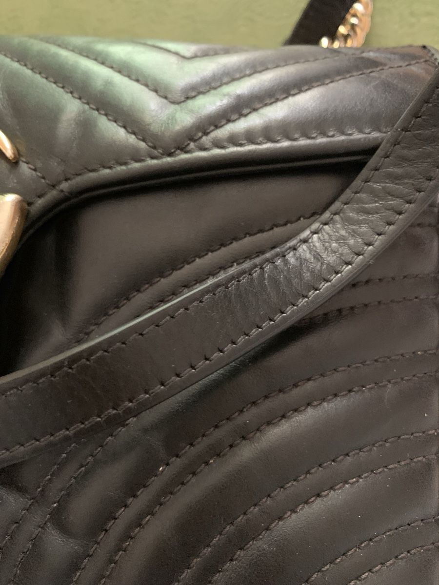 Gucci Borse da donna: Gucci marmont small noir – Usato da Corsier GE venduto da Helene2365 3