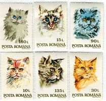 Briefmarken "Katzen". Rumänien