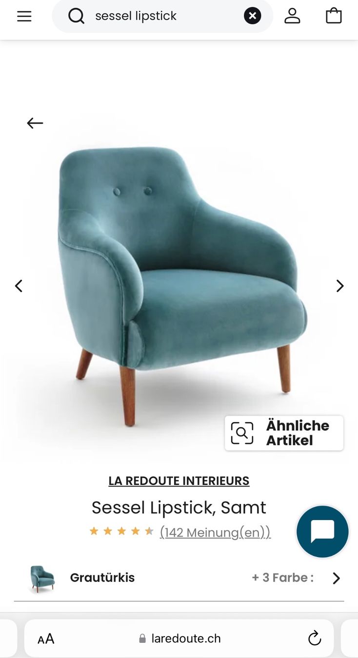 La Redoute Poltrone: Designer Sessel Samt (Lipstick) NP: 820.- – Nuovo (secondo la descrizione) da Hüntwangen venduto da spr_88hl