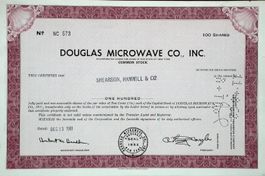Douglas Microwave Company - 1962