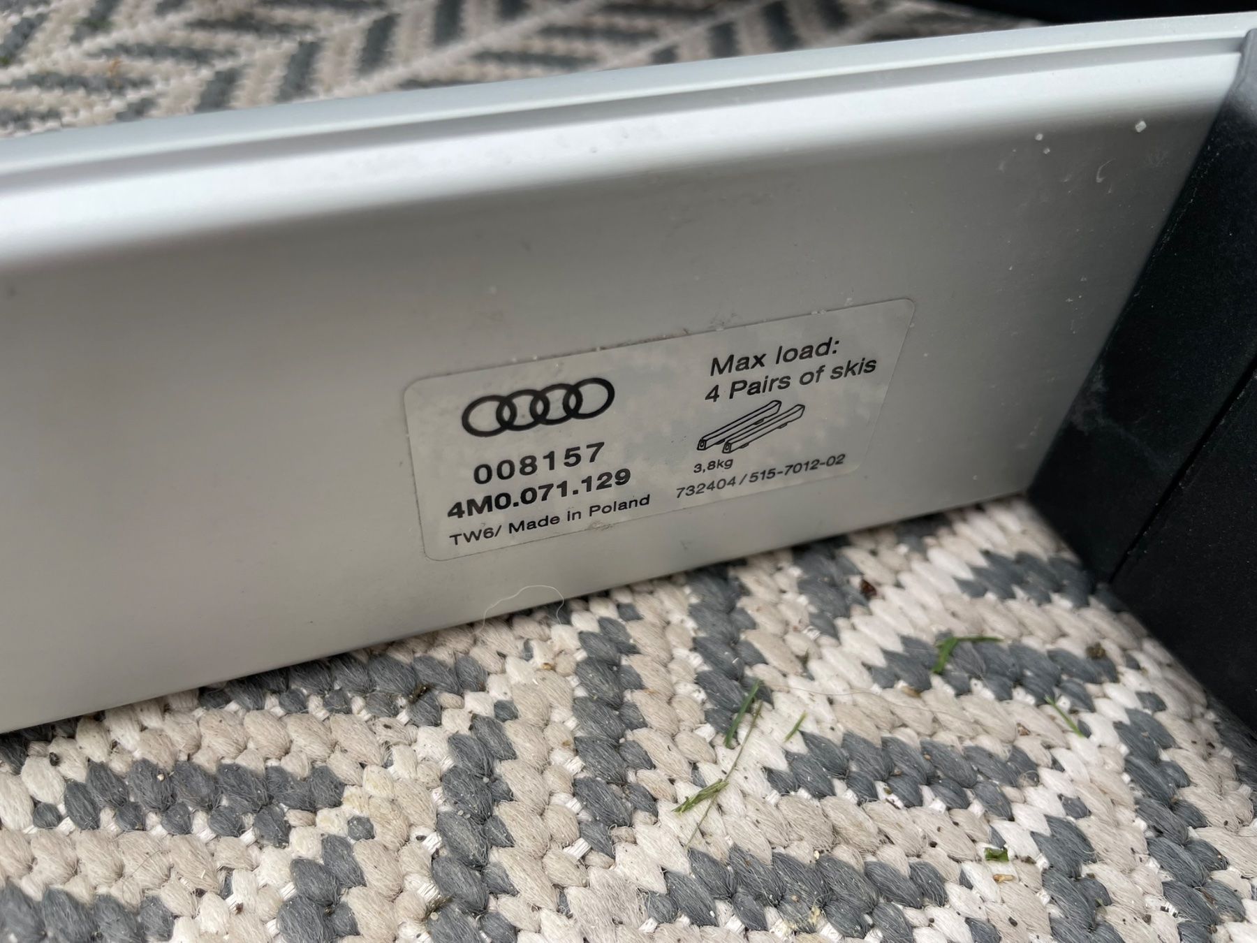 Original Skidachträger/Ski roof rack Audi Q5 FY (2016-2024) (Gebraucht ...