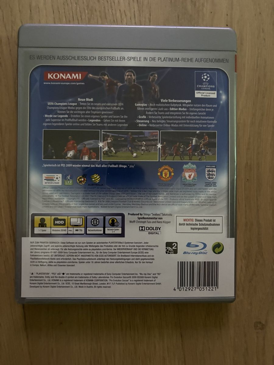 Giochi: PS3 PES 2009 Platinum | Komplett  – Usato da Aarau venduto da ruedinho 1