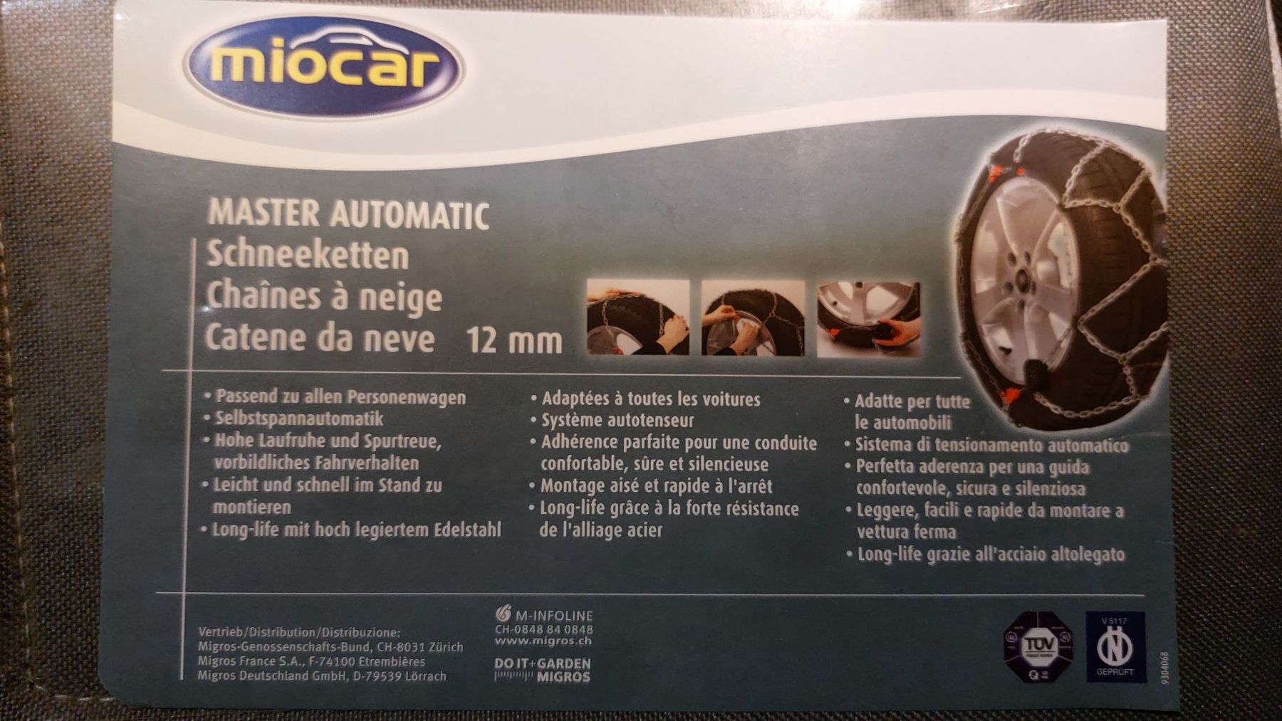 Catene da neve: Schneeketten - chaines a niege - master automatic 12mm – Usato da Zürich venduto da tham