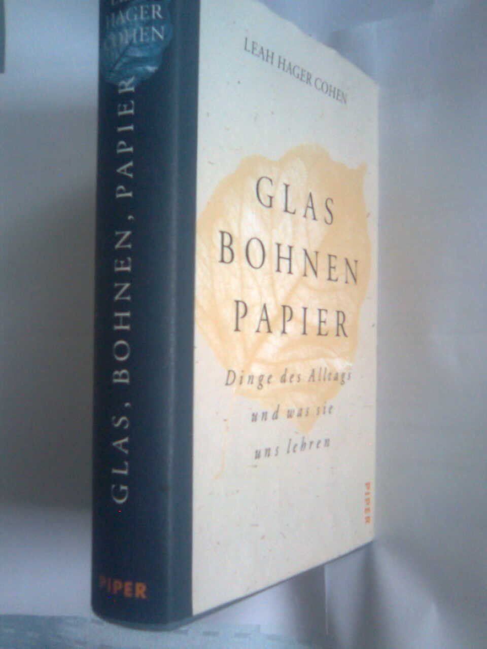 Libri: Leah Hager Cohen Glas Bohnen Papier – Usato da Basel venduto da Alacant 1