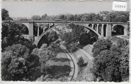 Luxembourg - Pont Adolphe with Tramway,