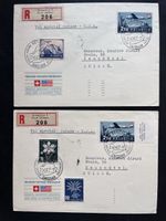 2x 1947 Premier Vol SWISSAIR GE-New York F42