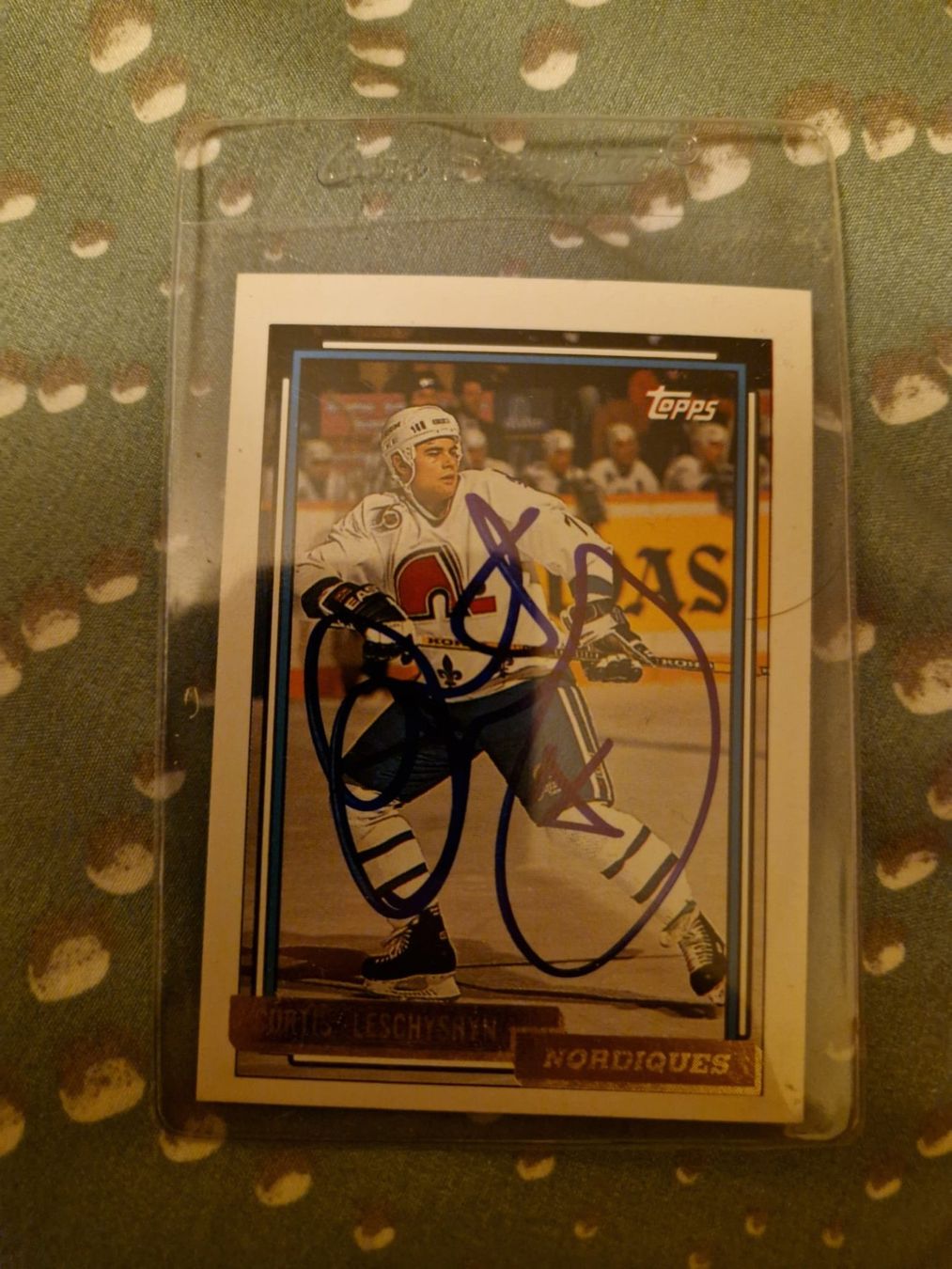 NHL Sammelbilder & Trading cards: Carte NHL signée par Curtis LESCHYSHYN – Gebraucht aus Lutry von SwissBBCards