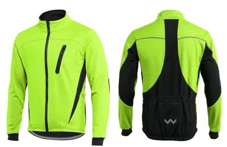 Winter Velo Jacke, Winddicht, Fluoreszierend Gelb/Grün, XL