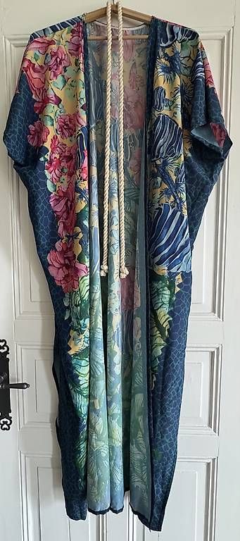 Internationale Kunst: Kimono / Strandkleid grünblau – Gebraucht aus Thun von DascheLii