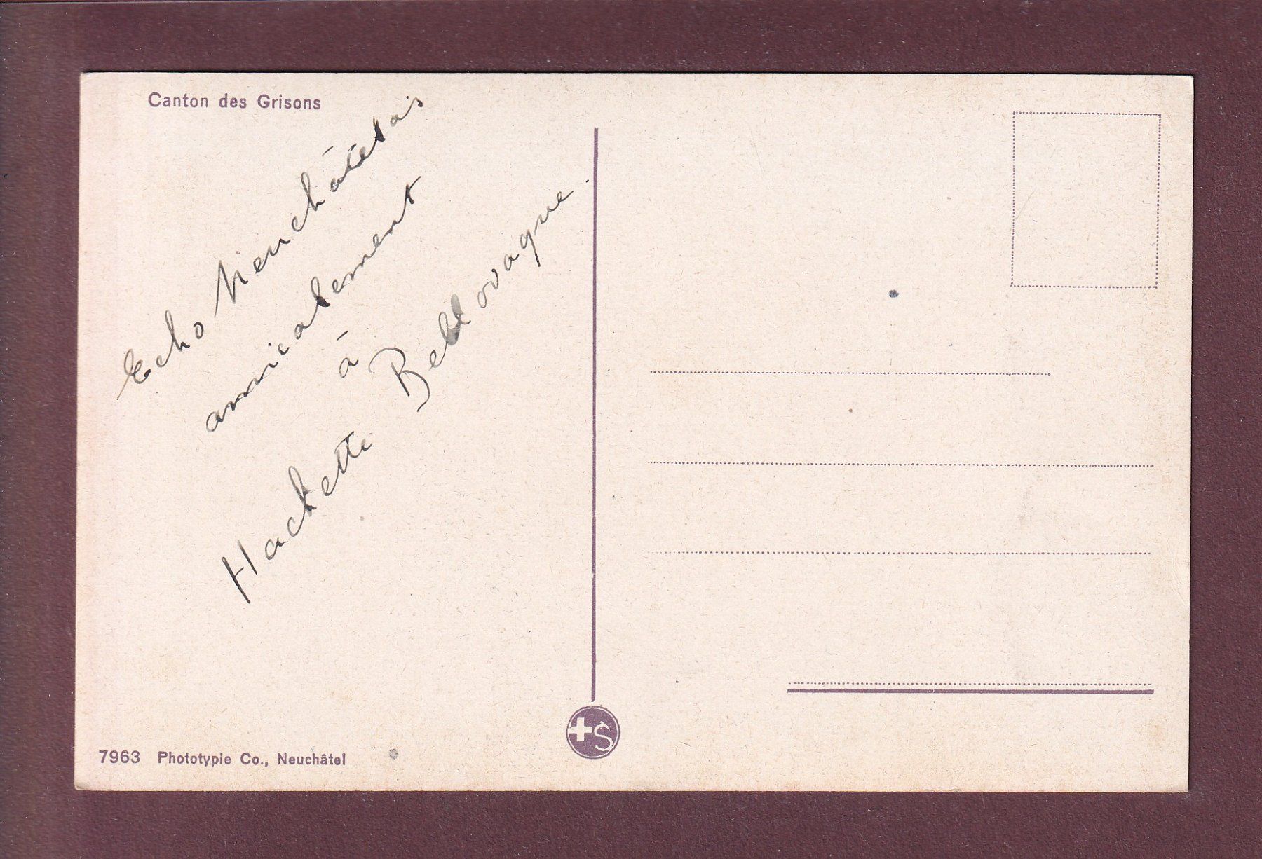 Cartoline postali: ETUDE ALPESTRE aux Grisons – Usato da Pully venduto da nicecards 1