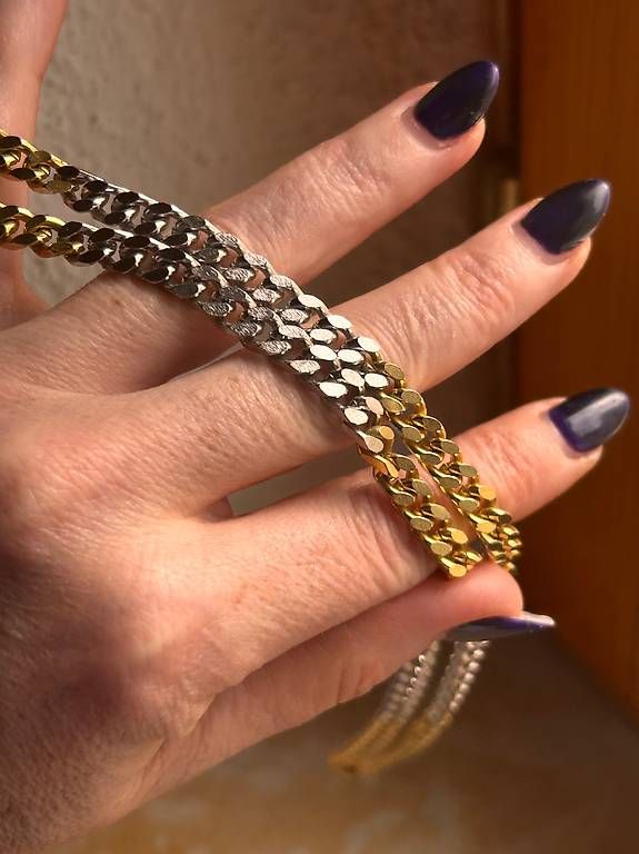 Catenine: Vintage Panzerkette gold/silber – Usato da Basel venduto da bellespirit 2