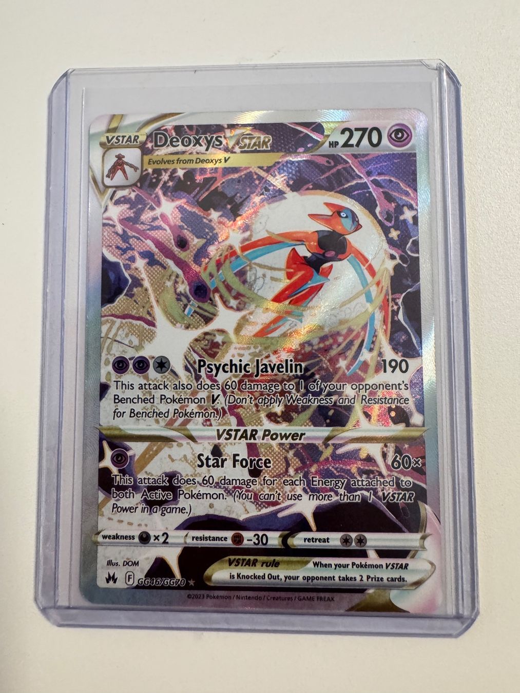 Pokémon Carte collezionabili: Deoxys VSTAR CRZ GG46 – Nuovo (secondo la descrizione) da Winterthur venduto da hershanking