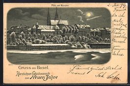 Mondschein-Lithographie Basel, Pfalz mit