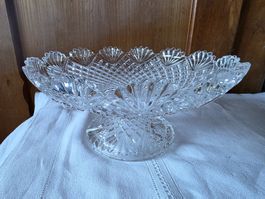 Vintage Kristall Glas Schale Schüssel 23 cm x 11 cm