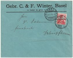 Firmenbrief Gebr. C. & F. Winter Basel