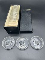 Set of 12 Vintage Crystal Coasters - Original Box