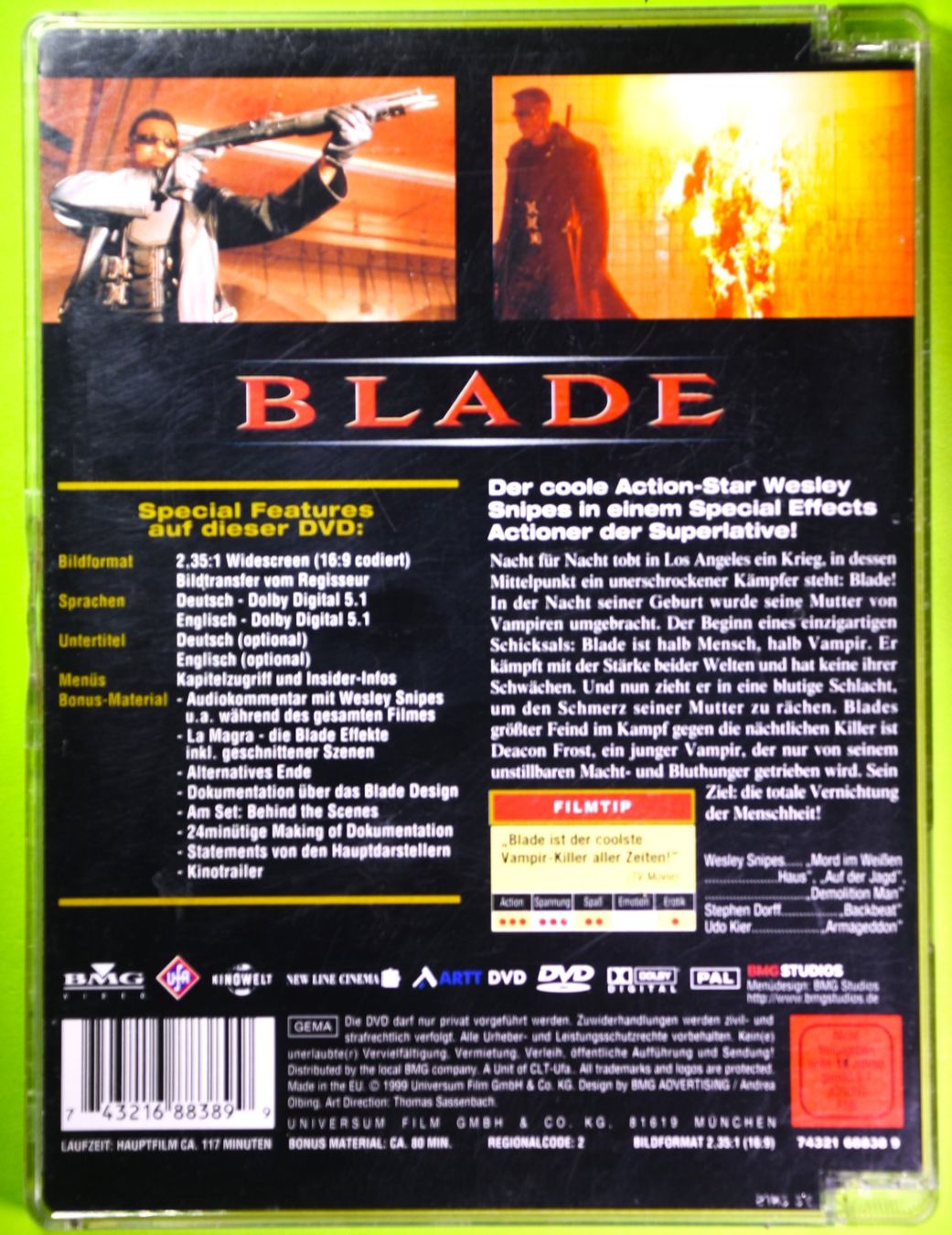Alle DVDs: BLADE  /  WESLEY SNIPES  /  VAMPIR - KILLER ! – Neu (gemäss Beschreibung) aus Luzern von piro12 1
