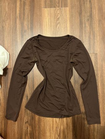 Damen Langarmshirt Top braun Grösse S guter Zustand