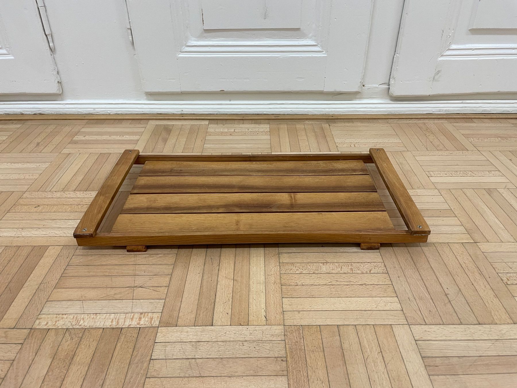 Piatti di portata: Vintage Holztablett gradlinig Serviertablett Latten Tablett – Usato da Zürich venduto da Vintagewiesel 2