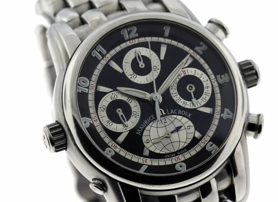 Maurice Lacroix Orologi: Maurice Lacroix Masterpiece Globe GMT Chrono Automatic Swiss – Usato da Sion venduto da Hobby-mania 2