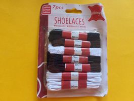 Lacets de chaussures 7 pcs, 3 tailles, neufs dans emballage