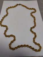 Collier Vintage Américain Maille Torsadée Plaqué Or #C5