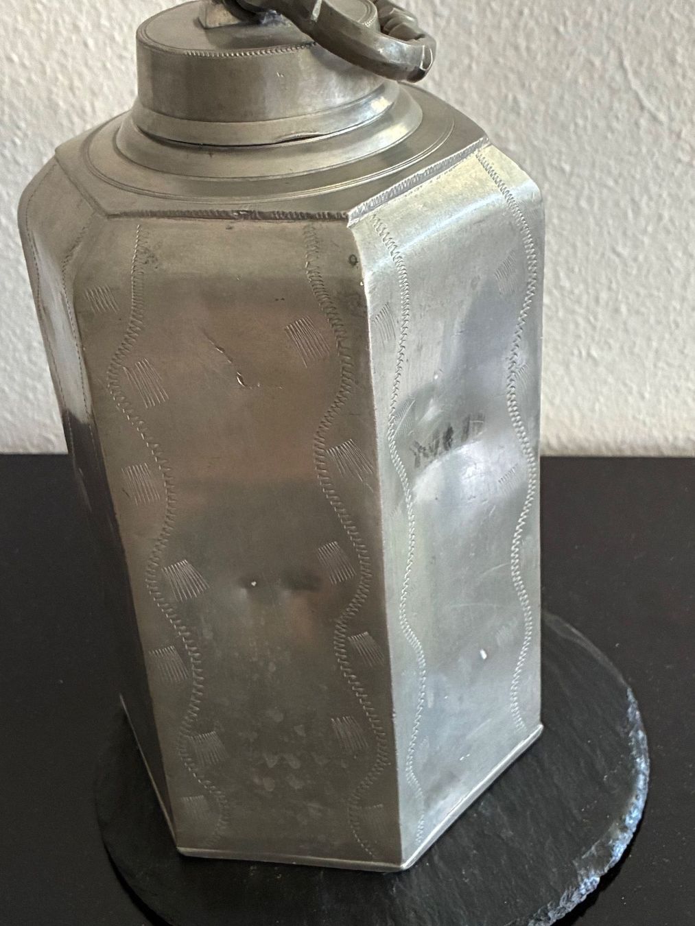 Bottiglie: Antike Zinnflasche  dat. 1864 – Usato da Zürich venduto da hicosh 4