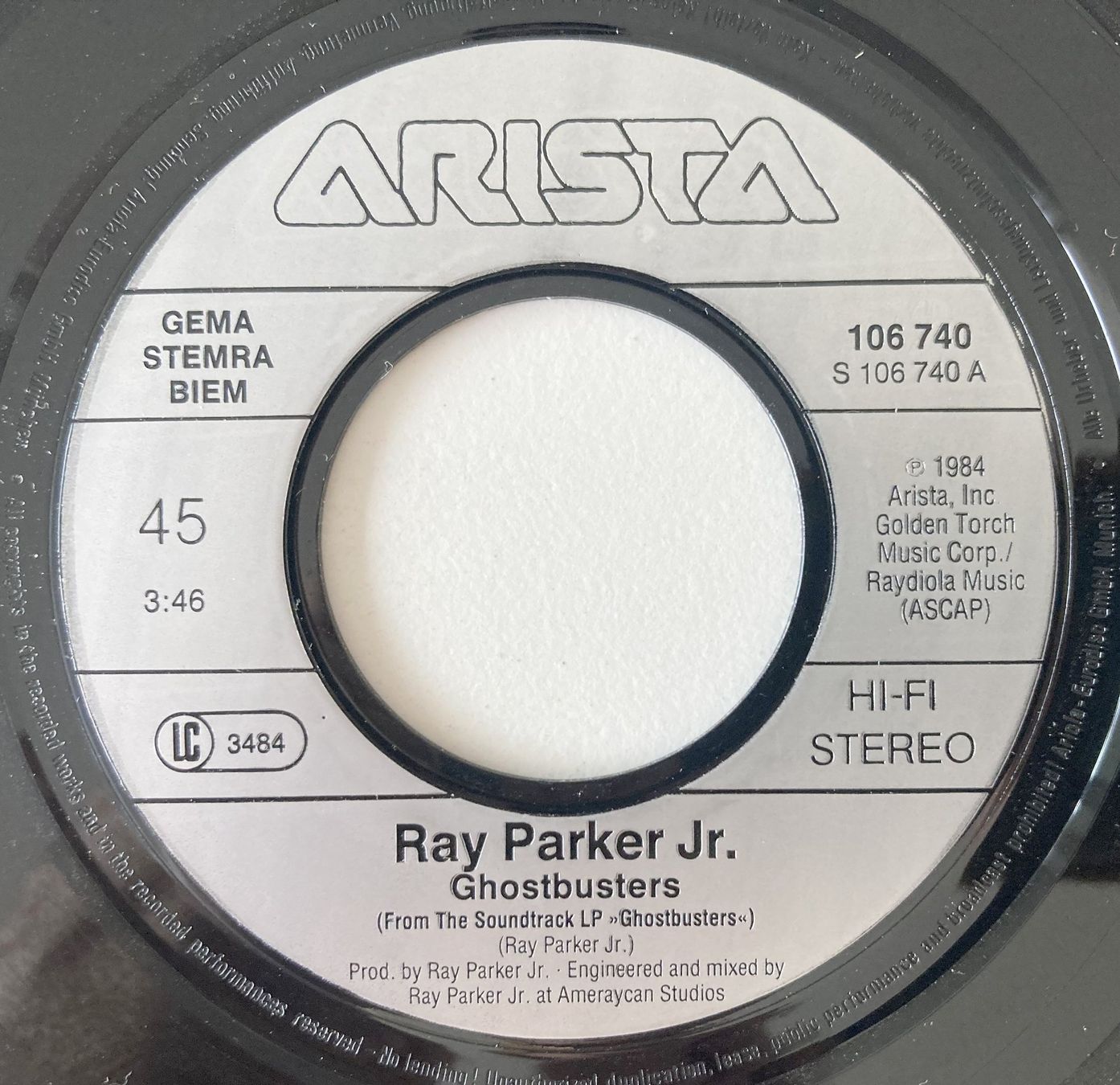 Vinyles: RAY PARKER Jr. - GHOSTBUSTERS – D'occasion à Bottens par hotter-than-hell 2