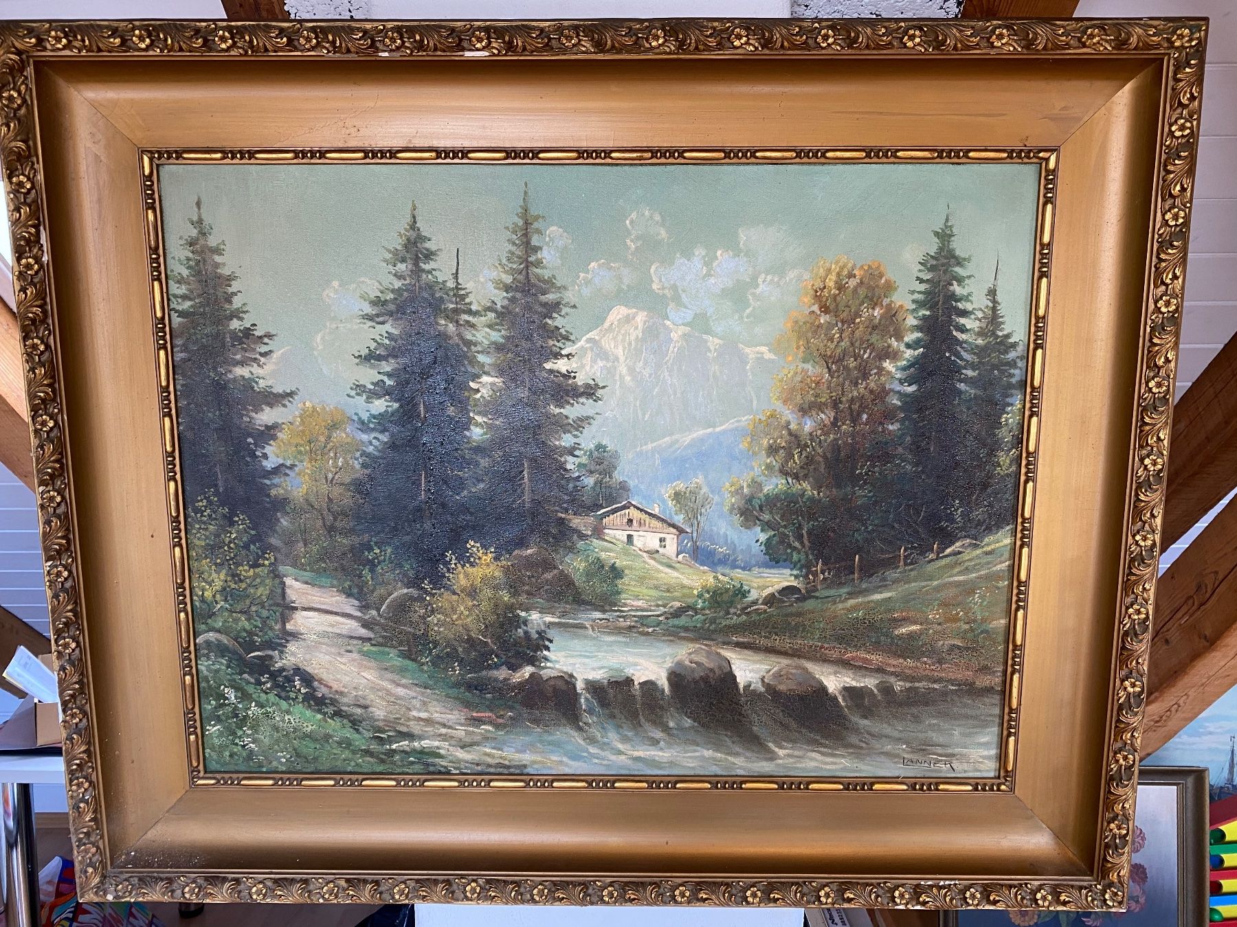 Tableaux: Gemälde Berglandschaft von Lanner – D'occasion à Schönenwerd par Tmani