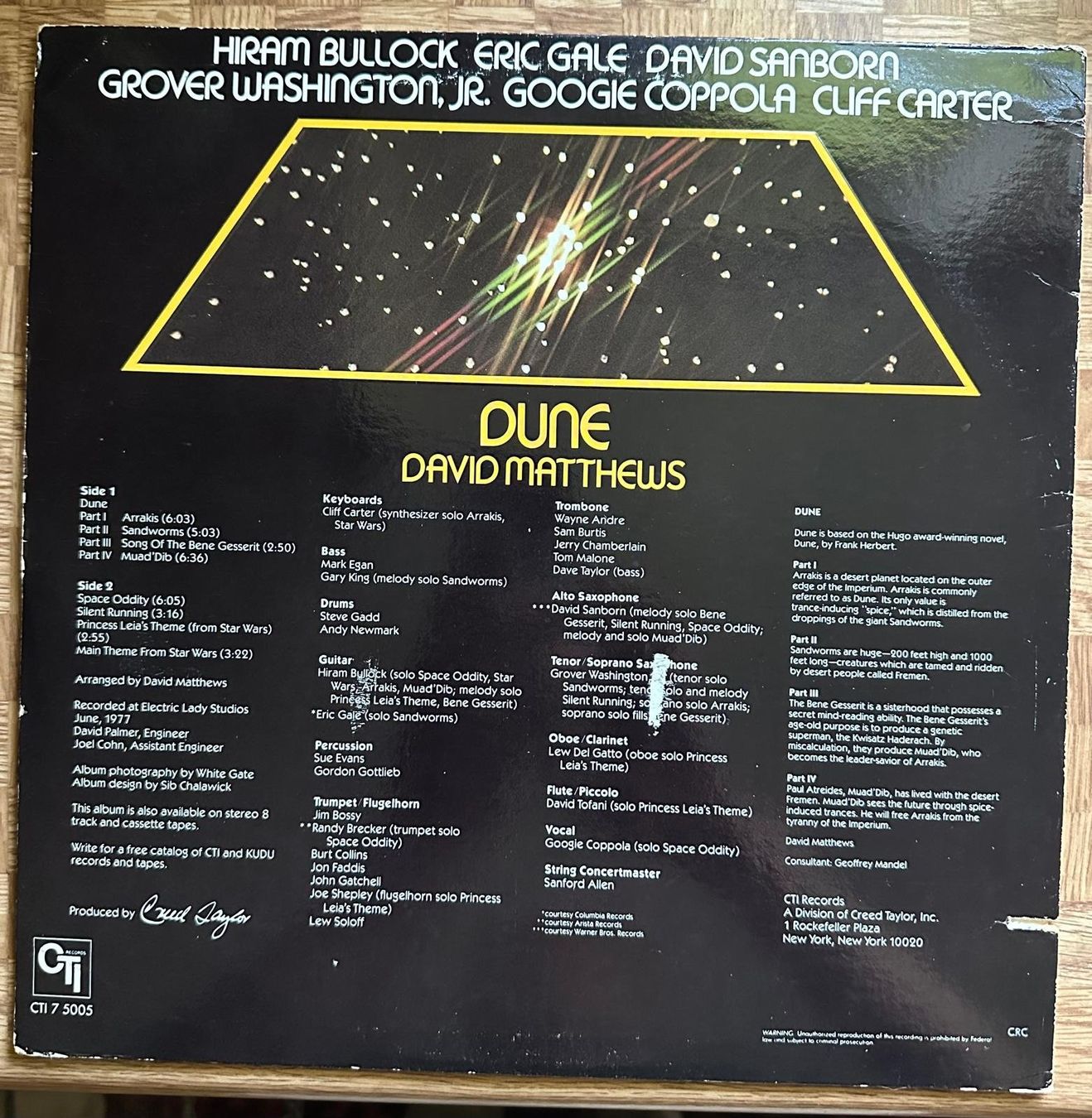 Schallplatten: LP David Matthews Dune CTI Records – Gebraucht aus Birmensdorf ZH von bossagrooves 1
