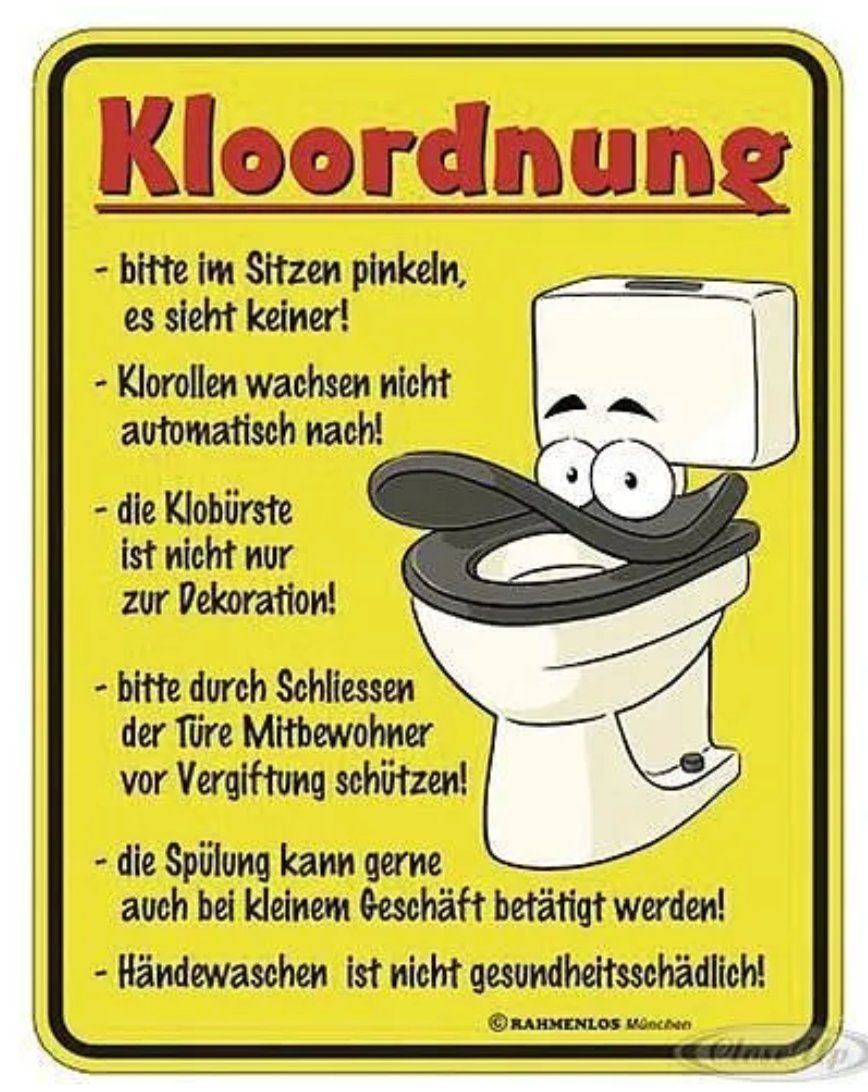 Schilder: Kloordung – Blechschild – Neu (gemäss Beschreibung) aus Ennetbürgen von open24shop