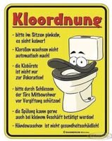 Kloordung – Blechschild